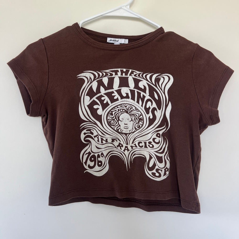 Wild Feelings Brown Baby Tee